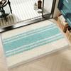 Flocked Non Slip Bathroom Mat Super Absorbent Quick Dry Shower Rug Machine Washable Soft Bath Floor Mat for Home Door Mat