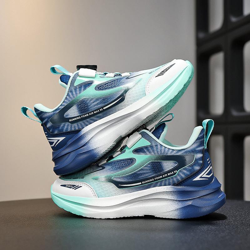 Boys Shoes Sneakers 2025 Autumn New Children's Basketball Shoes Students Older Boys Running Lightweight Knob Buckle