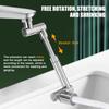 Metal 1440° Rotattion Kitchen Faucet Extender 2 Modes Universal Tap Bubbler Nozzle Sprayer Bathroom Tap Kitchen Faucet Extension
