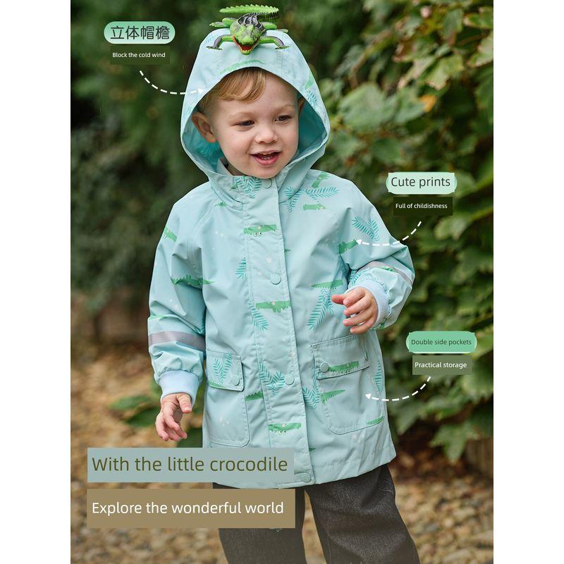 David Bella Boys' Jacket Spring New Style Kidsren's Outdoor Waterproof Windbreaker Boy Baby Jacket Outdoor Clothing Kidsren's Clothing
