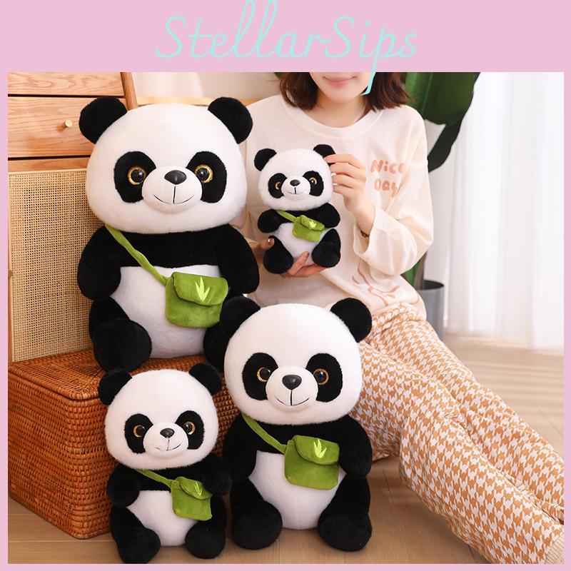 Adorable Plush Panda Stuffed Toy Soft Fiber Cotton Realistic Panda Doll Gift For Kids
