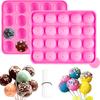 Moule en Silicone pour Sucettes 20 Trous Bricolage Chocolat Gelée Boules de Glace Moules à Gâteaux Moule Réutilisable Dessert Cuit Moule Anti-adhésif Ustensiles de Cuisine