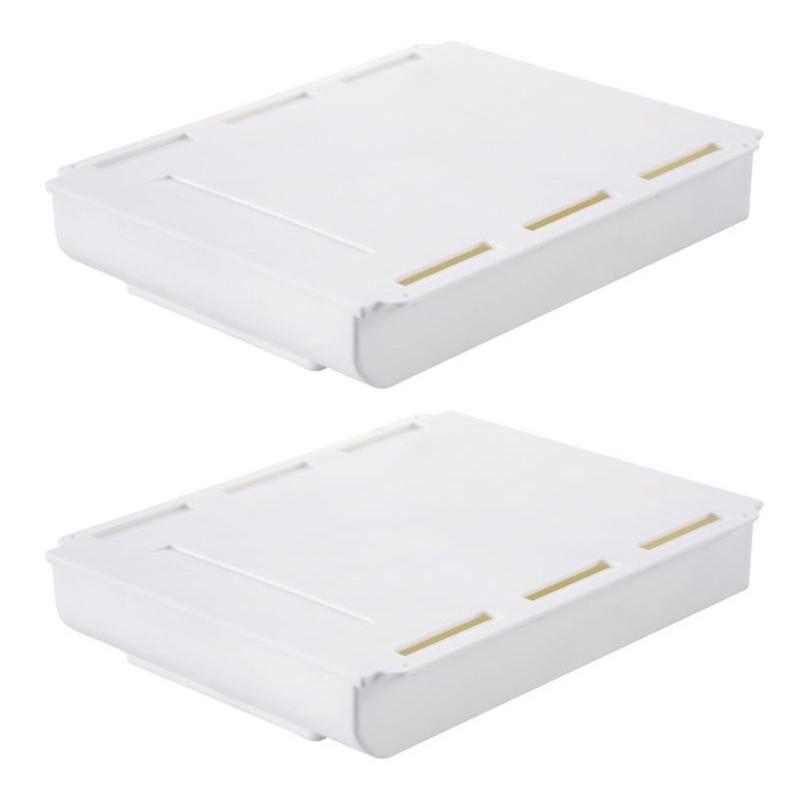 Space Saving Adhesive Mounted Organizers Drawer Under Table Surfaces For Mess Release Workspaces