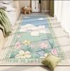 Blanket Ins Style Simple Small Fresh Flower Carpet Personalized Creative Crystal Velvet Bedroom Non-slip Footpad