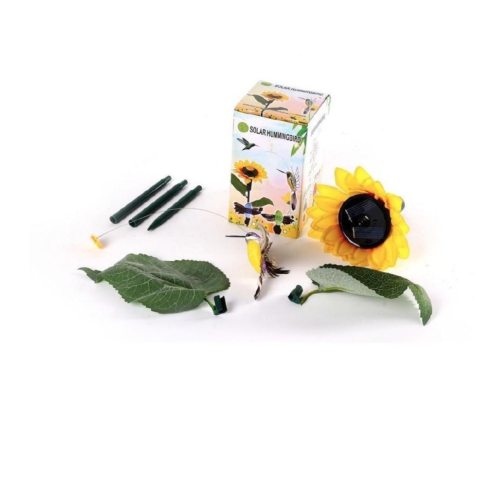 With Sunflower Solar Fluttering Hummingbirdsolar Or Battery Power Stake Garden