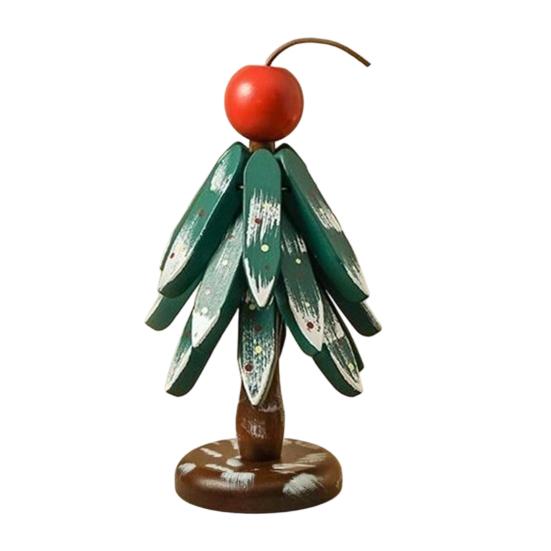 Christmas Tree Trivet for Hot Dishes Solid Wood Heat Resistant Pot Holder Folding Festive Table