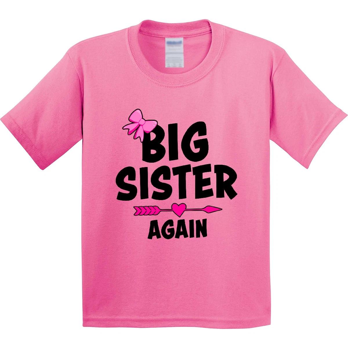 Inktastic Big Sister Again With Bow And Arrow Youth kids boys T-Shirt Family Sis Sibling 120