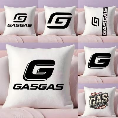 Motorcycle G-Gasgas Cushion Cover Plush Fabric Soft Double-Sided Printed Invisible Zipper Sofa Pillow Case Home Decor