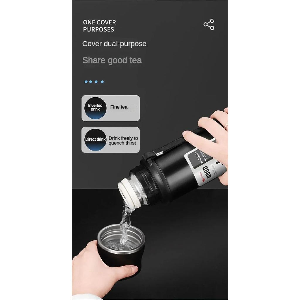 Stainless Steel Thermos Tumbler Leakproof Sports Bottle Insulated Cups Tea Coffee Water Bottles Outdoor Travel Thermal Cups