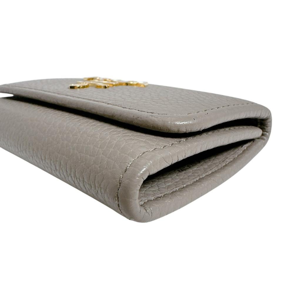 Prada Vittero Grain Leather Safiano Key Holder  Leather Gurege Women 1PG222 Used