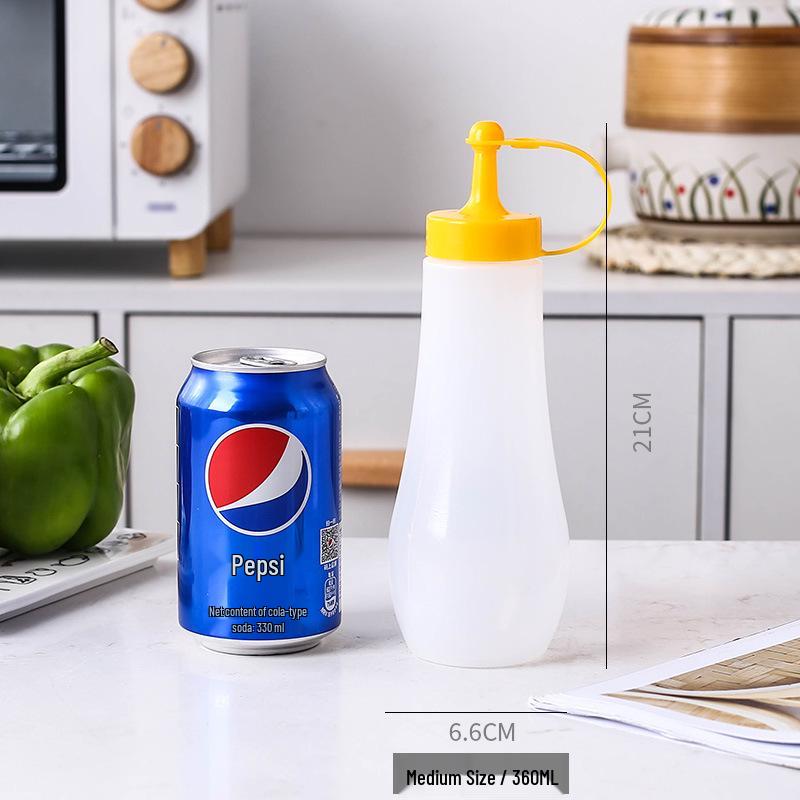 Household Squeeze Oil Bottle - Pointed Mouth for Kitchen Seasoning, Tomato Jam, Salad, or Commercial Use.