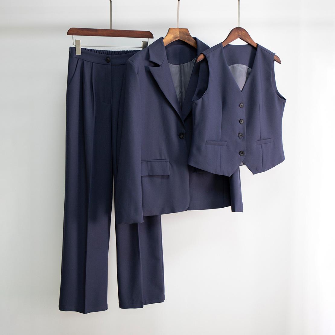 

Женская рубашка из трех частей с лацканами и длинными рукавами, брюки с высокой талией и завязками, комплект большого размера, модные костюмы M темно-серого