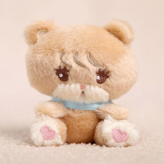 Plush Animal Keychain Stuffed Cartoon Dog Cat Rabbit Bear Doll Key Ring Pendant Bag Charm Backpack Hanging Decoration