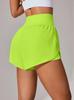 High-Waisted Ruffled Yoga Shorts - Women's Casual Sportswear for Tennis and Yoga