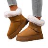 Winter new snow boots women's thick-soled velvet thickened thermal bag head snow boots one foot snow cotton shoes