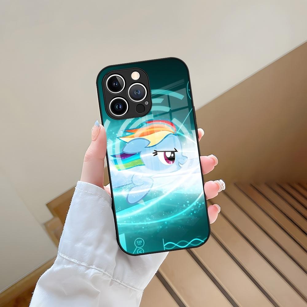 Rainbow Dash Phone Case Tempered Glass For iPhone 13 15 14 12 11 Pro Max Plus Mini X XR XS 8 7 6s SE2020 Coque