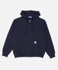Manhattan Records Mr Line Logo Zip Up Hoodie - Navy
