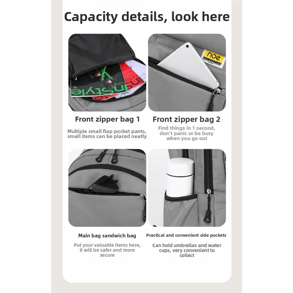 Backpack Casual Backpack High School School Bag Simple Computer Bag Men's Large Capacity Outdoor Travel Bag