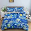 Starry Night Van Gogh Duvet Cover Set Oil Painting Bedding Set Single Double Queen Size Famous Modern Classic Bedroom Decor