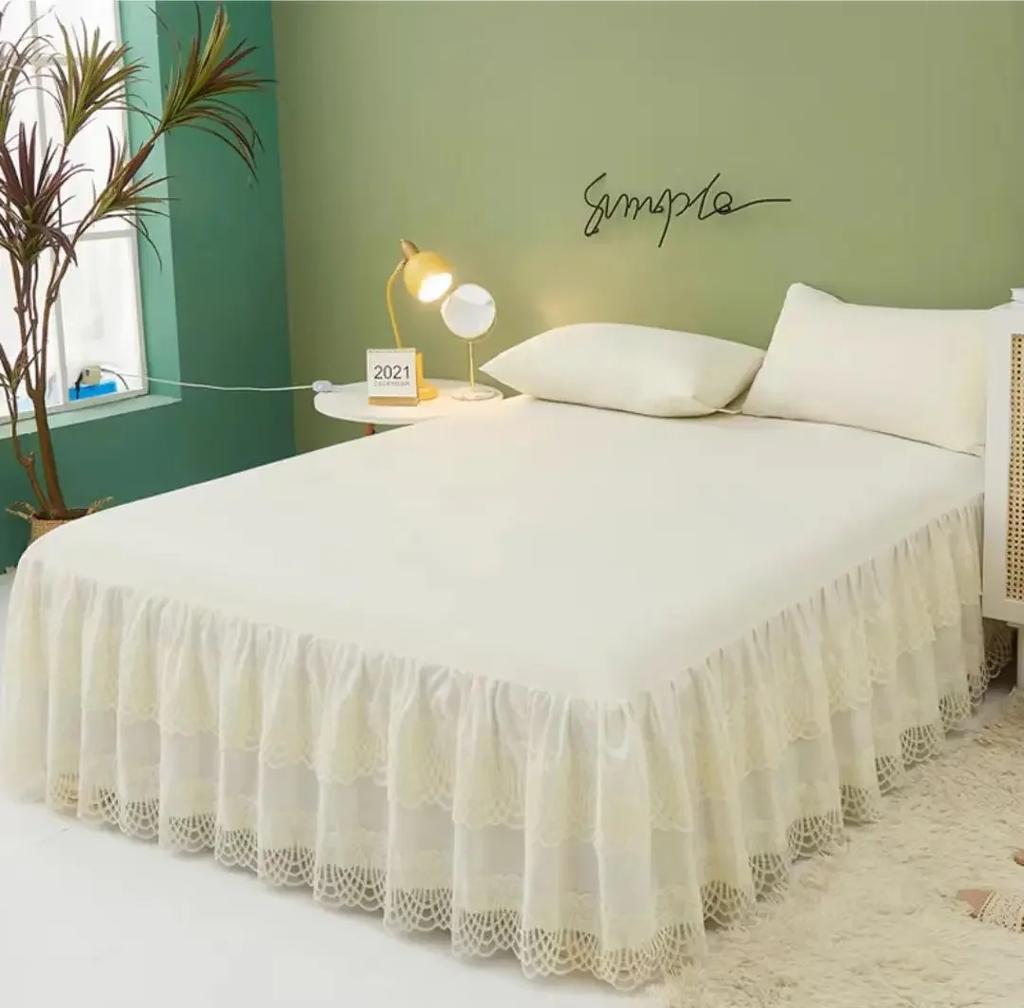 Lace Princess Bedspread Bed Skirt Style Dustproof Decorative Bedspread Big Heming 1.5/1.8/2m Mattress Anti Slip Protective Cover