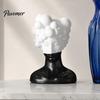 Modern Minimalist Art Decor Abstract Bust Statue, Man Portrait Sculpture, Black And Creative Interior Soft Furnishings White Ornament for Home Living