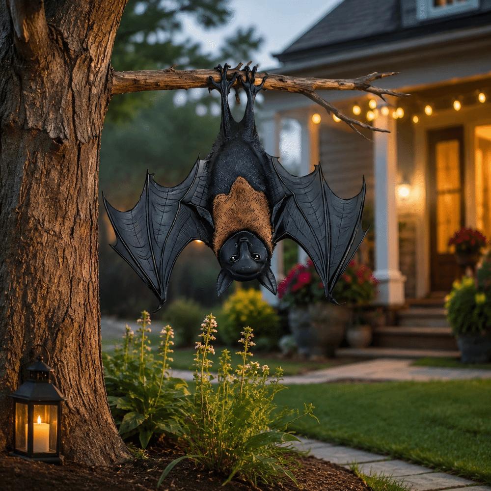 Simulation Animal Bat Decorative Plate Iron Bat Pendant Home Decoration Party Supplies