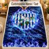 Flannel BlanketWest Bromwich Albion FC Custom Name Text Personalized Soft Warm Throw Blanket Home Decor Gift