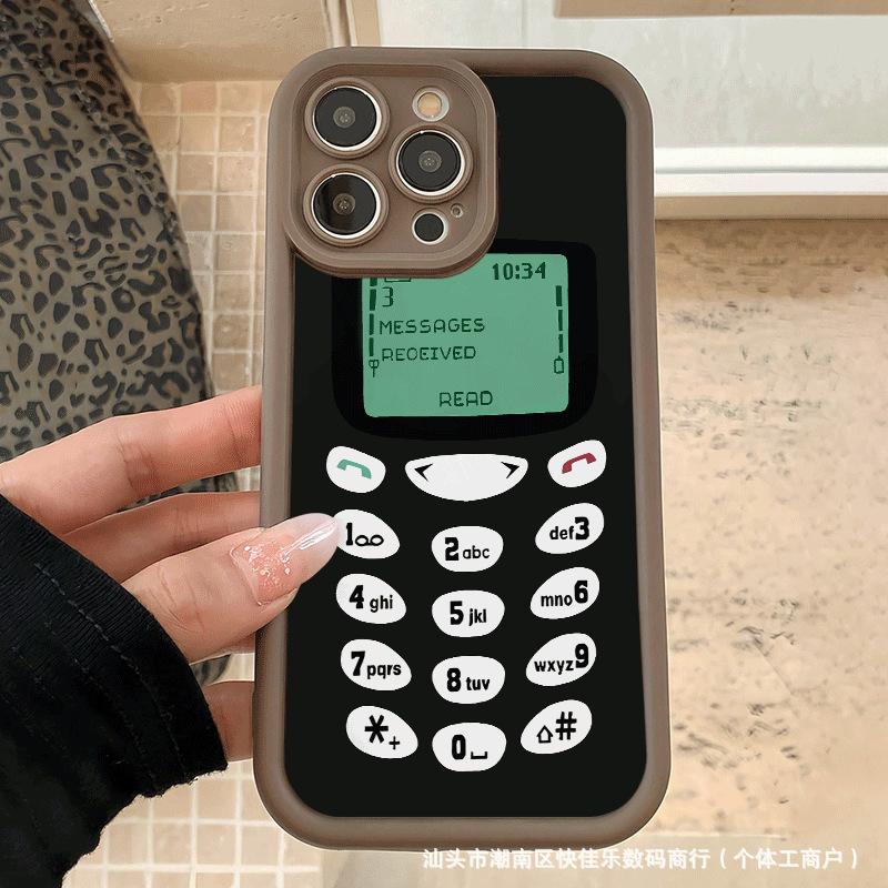 Retro Creative Phone Pattern Suitable for iPhone 12/13/14/15/16 Pro Max iPhone 17 Phone Cases