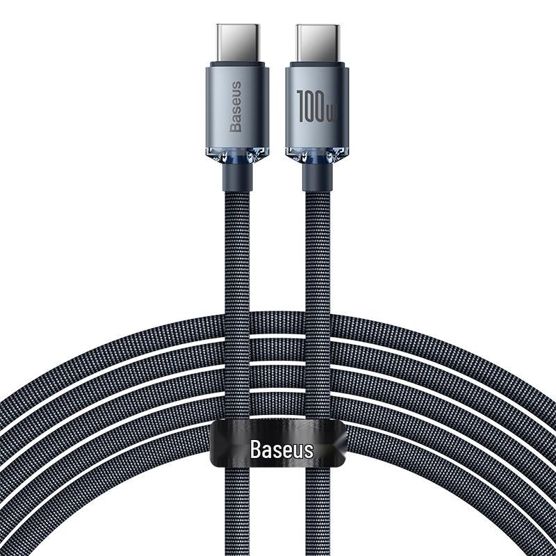 Baseus Crystal Shine 100W USB-C To USB-C Braided Fast Charging Cable