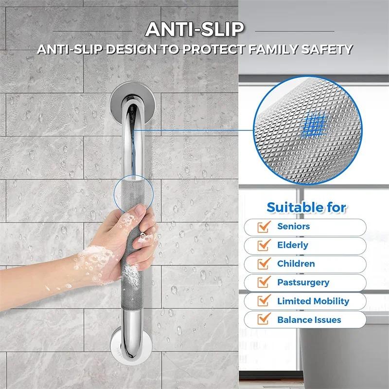 Handrail Grab Bar Stainless Steel 300/400/500Mm Anti Slip Shower Safety Support Handle Towel Rack Bathroom Tub Toilet