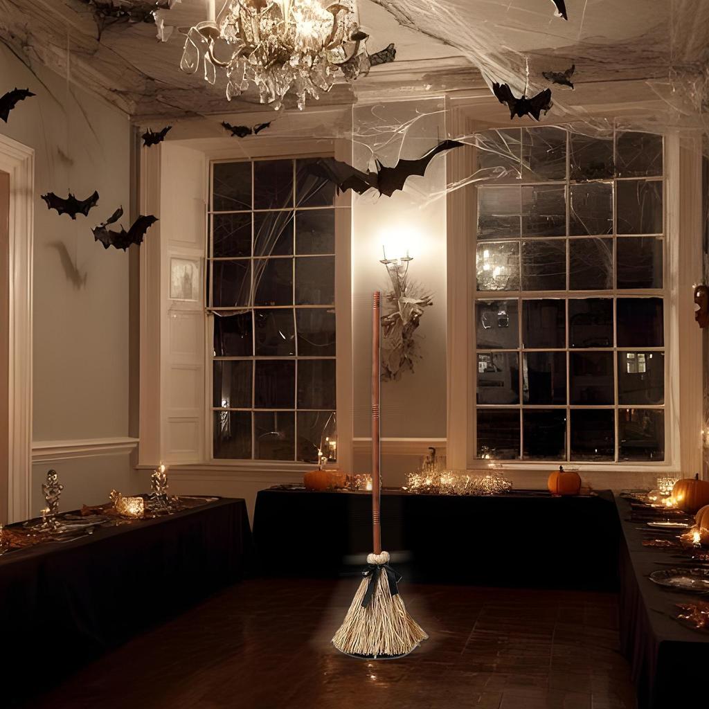2025 Dancing Witch Broom Scary Party Animated Floating Witch's Broom With Sounds halloweeen decorations