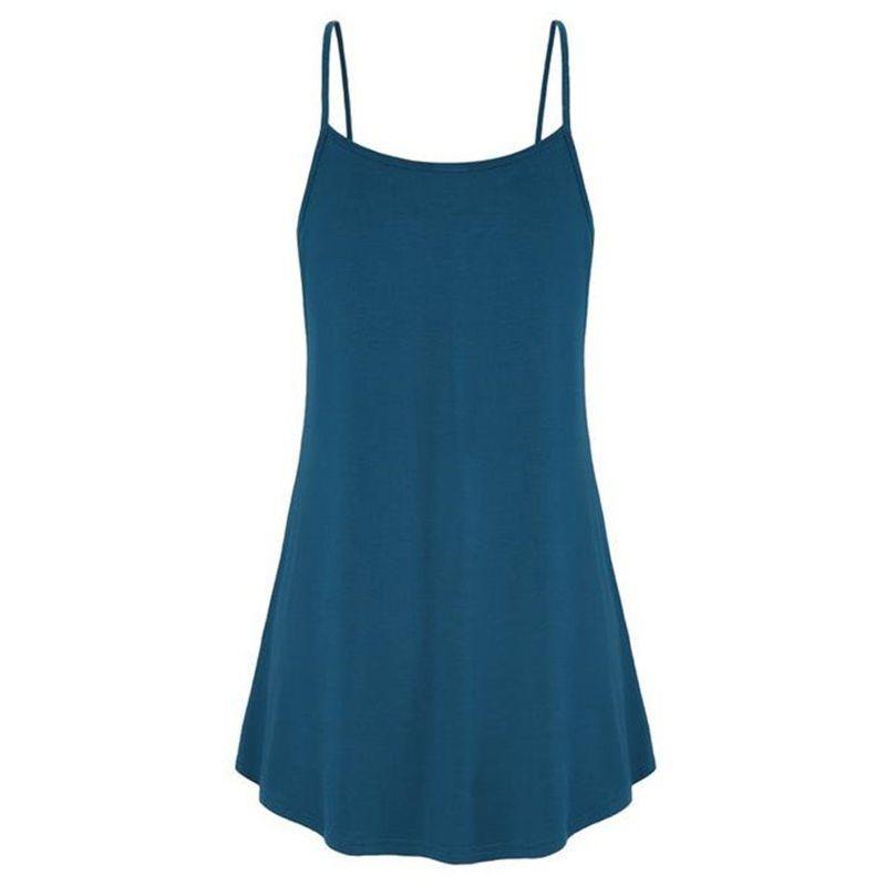 Elegant Women's Fashion Summer Plus V-neck Sleeveless Button Loose Hem T Shirt