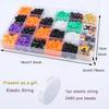 Halloween Clay Beads Kit Friendship Bracelet Making Kit with Charms and Gold Spacer Beads for Jewelry Making DIY Halloween Gift
