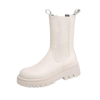 Botas femininas de tornozelo de fibra superfina plus size primavera outono sapatos curtos forro de pelúcia inverno botas chelsea botas de plutônio