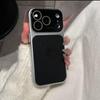 Leather Texture Drop-Proof Case for iPhone 14/15/16/17 Pro Max - Solid Color Design.