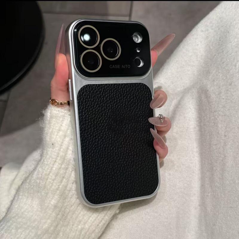 

Leather Textured Drop-Proof Solid Color iPhone 17 Pro Max Case for iPhone 14/15/16/17 iPhone 17
