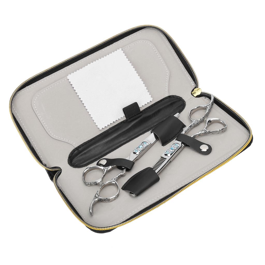 Professional Hairdressing Scissors Salon Hair Trimming Cutting Scissors Set with Storage Bag
