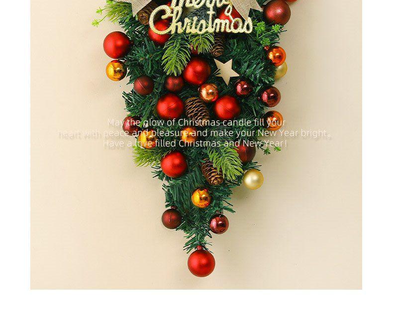 50CM Christmas Wreath & 2.7M Garland Set - Festive Door & Wall Decor