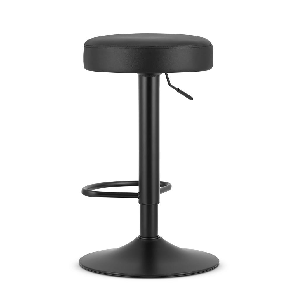 ROJST stool - black eco-leather / black base x 2