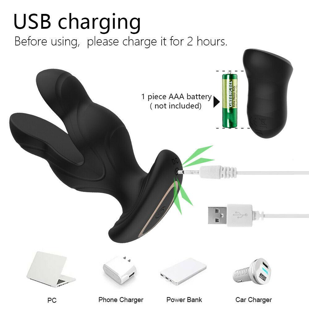 Electric Shock Anal Butt Plug Vibrators Man Prostate Massager Clitoral G-Spot Stimulator Remote Control Waterproof Adult Sex Toy