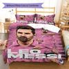 Messi Pattern Bedding,Quilt Set Quilt Cover Pillowcase Home Birthday Gift (1 * duvet cover + 2 * pillowcase, without core)