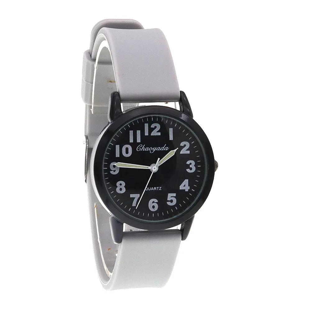 New Digital Fashion Children Boy Girls Quartz Watch Simple Leisure Sports Silicone Strap Women's Wristwatch