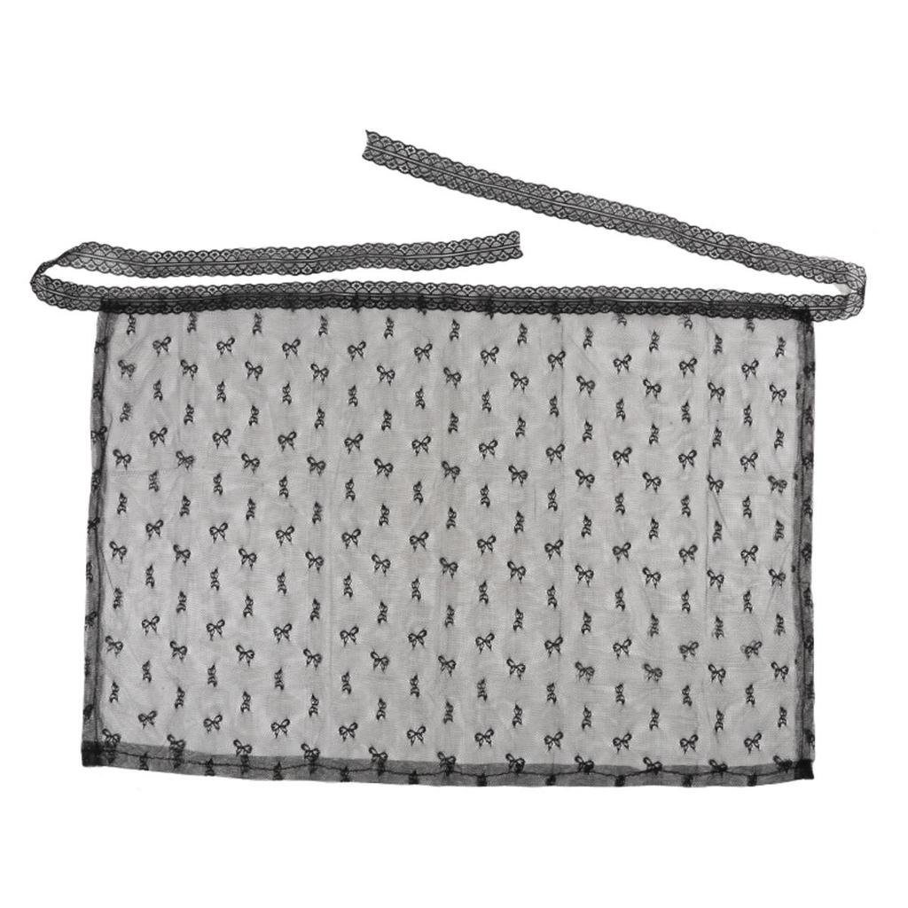 INS Style Women Lace Layered Gauze Skirt with Tie Up Y2k Streetwear Apron Lace Up Matching Pants Spicy Girl Wrap Skirt Stacked