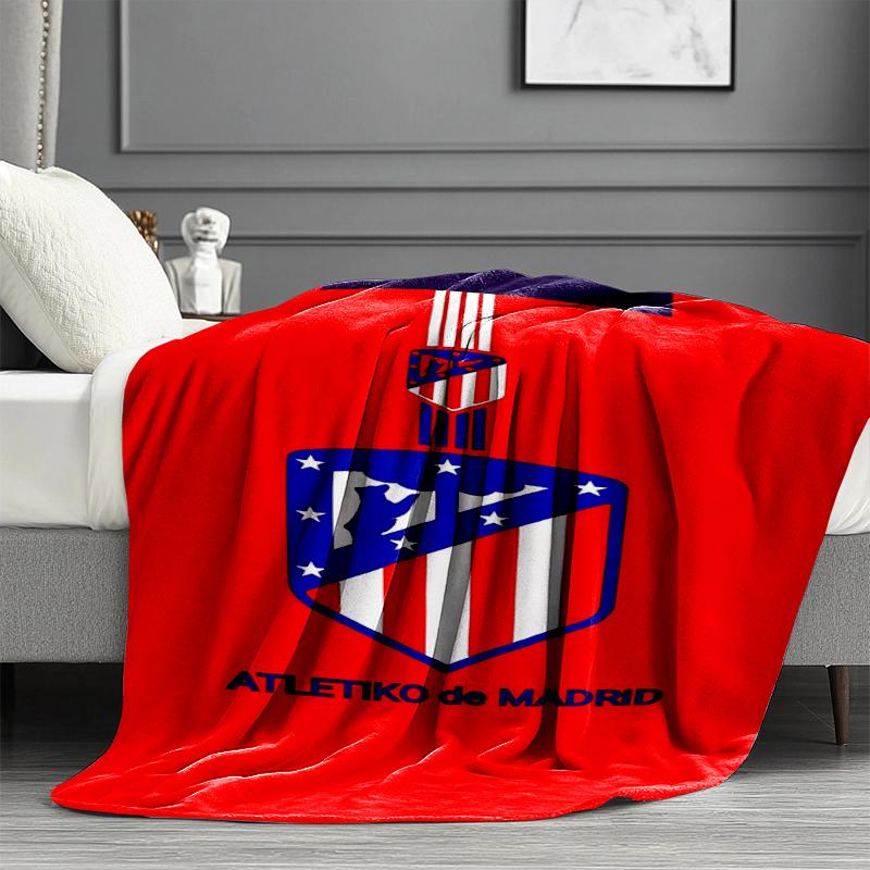Coperta con Stampa Atletico Madrid - Morbida e Confortevole, per Camera da Letto, Viaggio, Divano, Decorazione per la Casa - Regalo di Compleanno o Natale per un Amico