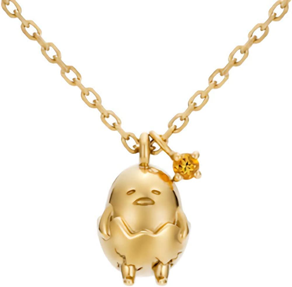 

Товары Sanrio Gudetama, ожерелье, серебряное золотое покрытие, аксессуары, ювелирные изделия, подарок на день рождения, годовщину [U-Treasure] (Желтые женские