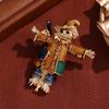 Clown Fashionable Autumn and Winter Retro Style Glazed Scarecrow Brooch