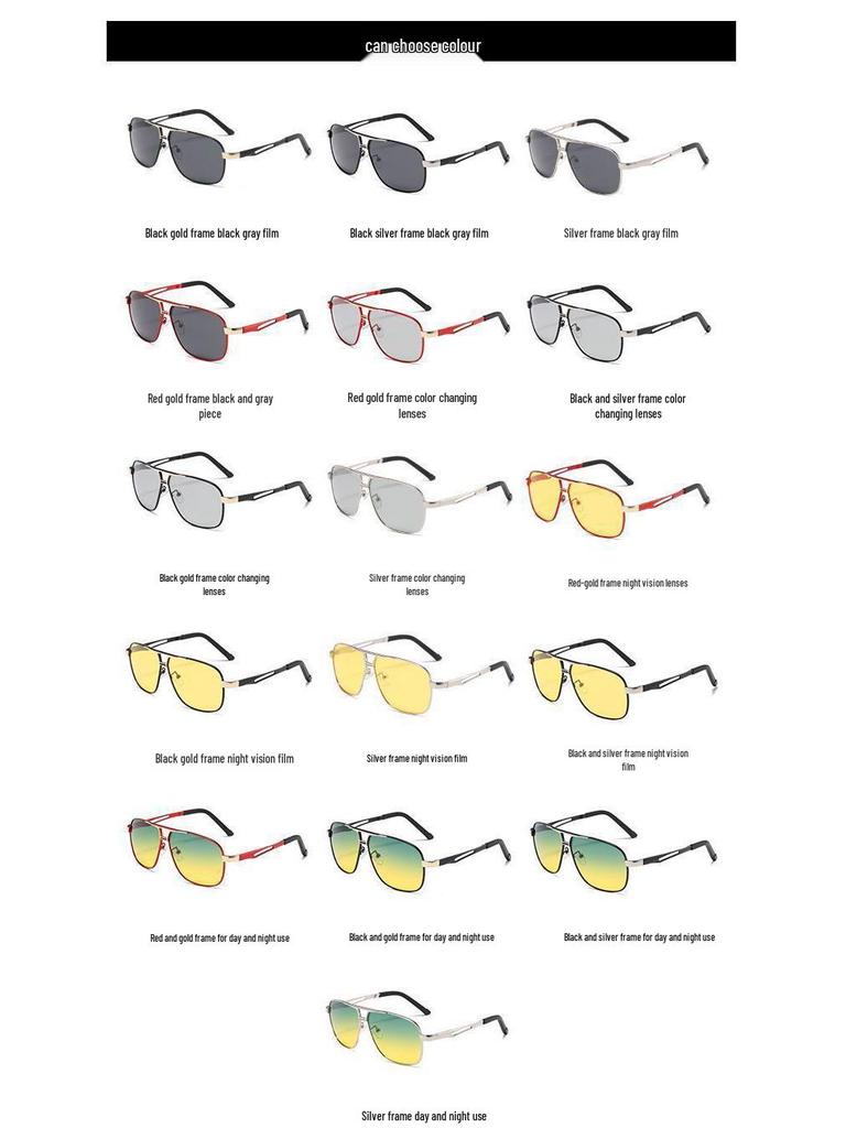 Day-Night Polarized Photochromic Sunglasses: Anti-Glare, HD Vision for Fishing & Driving