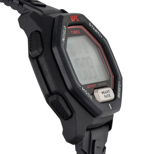 TIMEX UFC Spark Digital Quartz Watch, 50M Water Resistant, Acrylic, 46mm, TW2V83800, Men's, Black