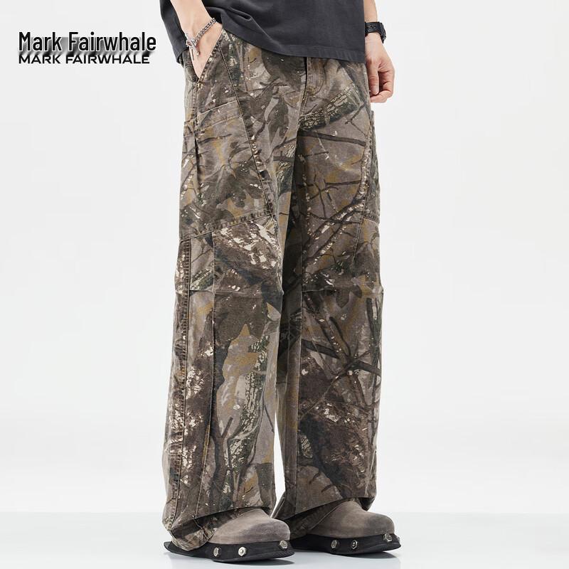 Mark Fairwhale Men's Camouflage Straight-Leg Cargo Pants