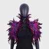 Szal Pióra Gotycki Peleryna z Piór Kurczaka Płaszcz Impreza Halloweenowa Bal Występ Kostiumy Cosplay Poncho Kobiety Mężczyźni Festiwal
